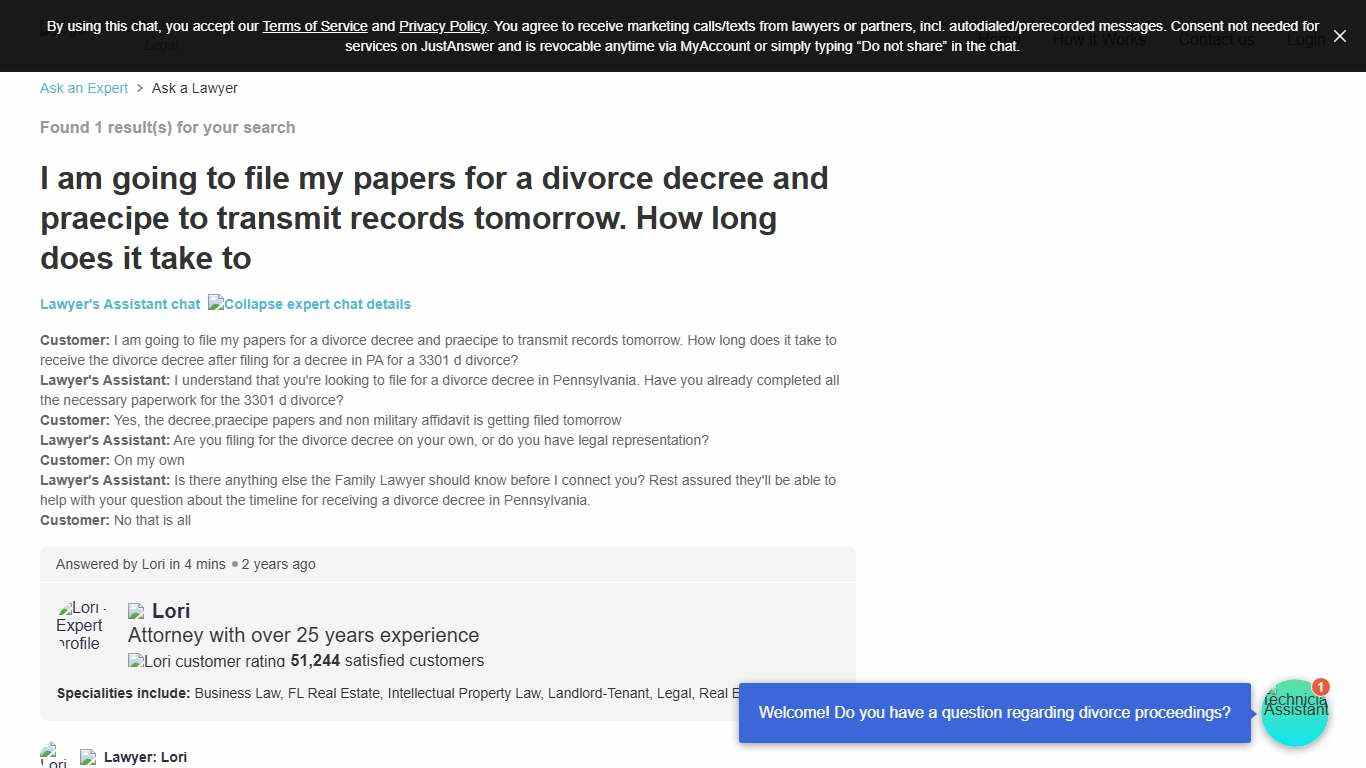 Divorce Decree Timeline After Filing in PA 3301d